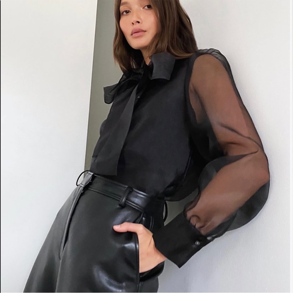 Babaton Organza Bow Blouse